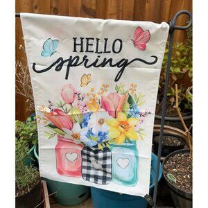 Floral Garden Flag Outdoor Yard Sign Cottage Summer Spring Decor Decoration Gift